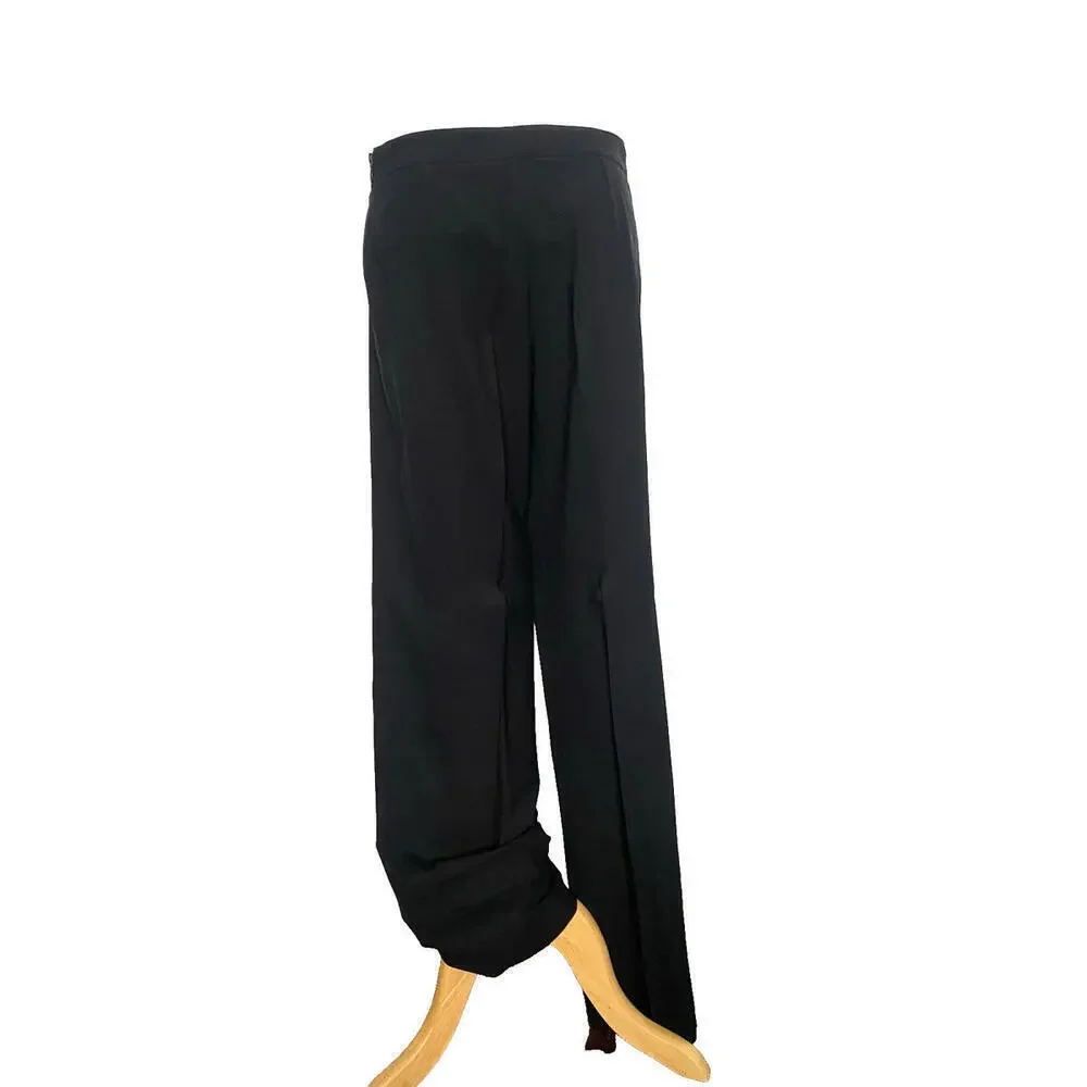 Vintage 03C CHANEL 2003 Black Wool Slim Pants FR-36
